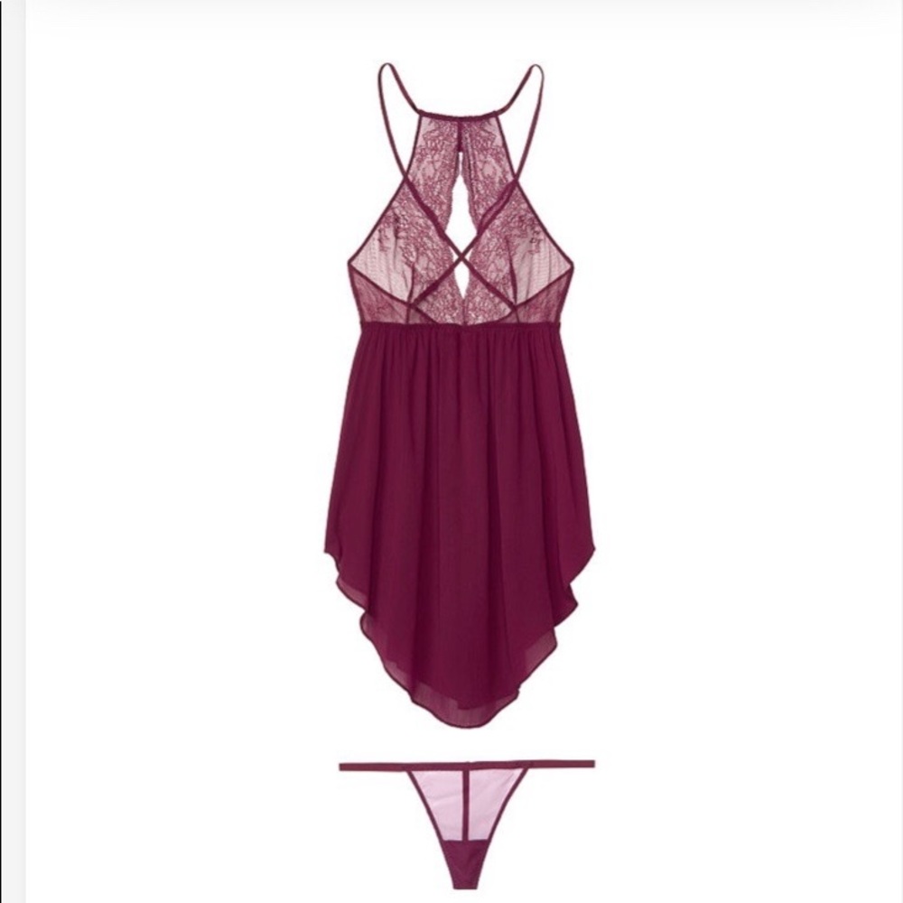 Chantilly Lace High-Neck Babydoll